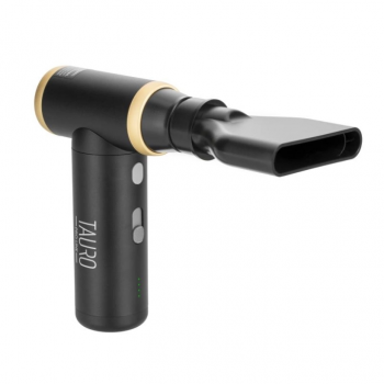 TAURO PRO LINE – Kabelloser Mini Föhn – schwarz, leicht & leistungsstark, inkl. 3 Aufsätze, USB-C